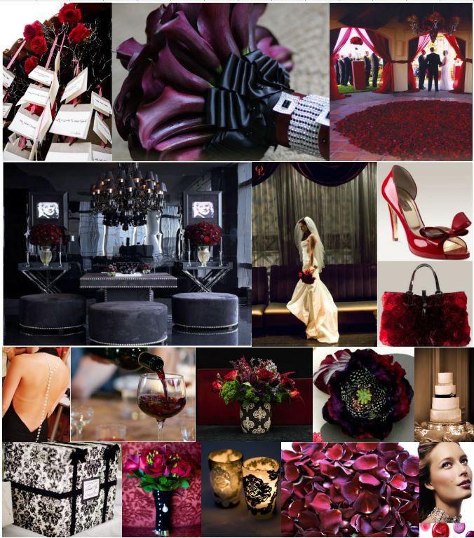 A dark and lovely wedding mood board Very Twilightish don't you think