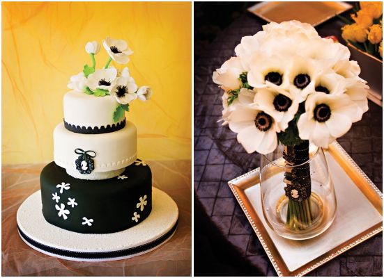  their bridal bouquet I'm crazy over this gorgeous black and white duo 